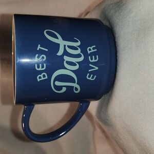 Room Essentials Blue Stoneware Mug Says Best Dad Ever